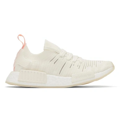 Adidas Originals White Nmd R1 Stlt Trainers In Cloud White