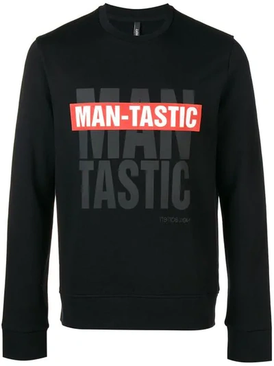 Neil Barrett Black 'man-tastic' Sweatshirt