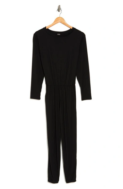 Go Couture Long Sleeve Jumpsuit In Black