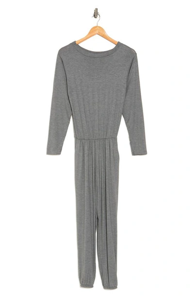 Go Couture Long Sleeve Jumpsuit In Dark Slate