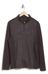 Robert Barakett Milligan Long Sleeve Half Zip Sweater In Deep Bordeaux