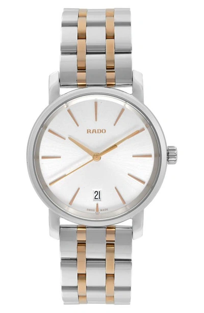 Rado Two-tone Bracelet Strap Watch, 33mm In Two Tone