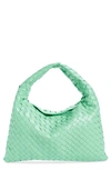 Bottega Veneta Small Hop Hobo Bag In Green