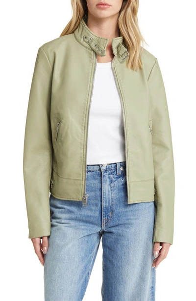 Levi's Faux Leather Racer Jacket In Tea
