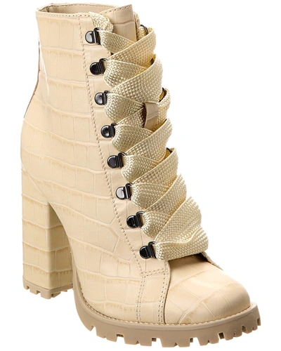 Schutz Zhara Leather Bootie In Beige