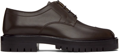 Maison Margiela Brown Tabi Derbys In H8787 Dark Brown