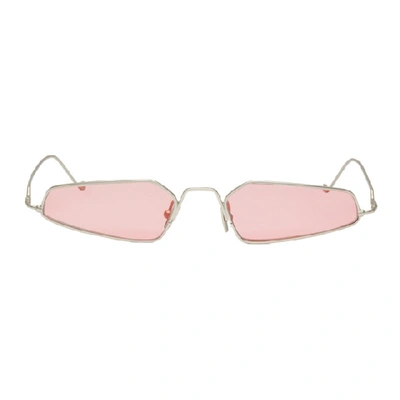 Nor Silver And Pink Alchemy Micro Sunglasses In Slvr/rose