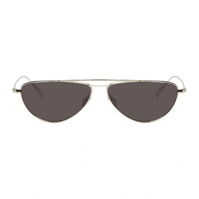 Nor Silver And Black Transmission Aviator Sunglasses In Silver/blk