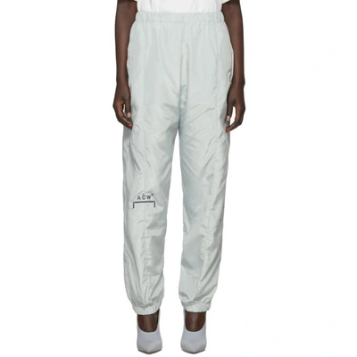 A-cold-wall* Grey Embroidered Nylon Lounge Pants In Pale Slateb