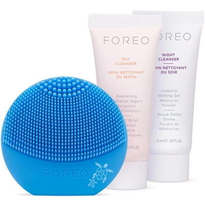 Foreo Luna Play Fun And Affordable Face Brush - Save The Sea Special Edition + 15ml Day & Night Cleansers