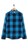 Abound Long Sleeve Flannel Button-up Shirt In Blue Maya- Navy Buffalo