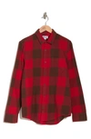 Abound Long Sleeve Flannel Button-up Shirt In Red- Brown Buffalo