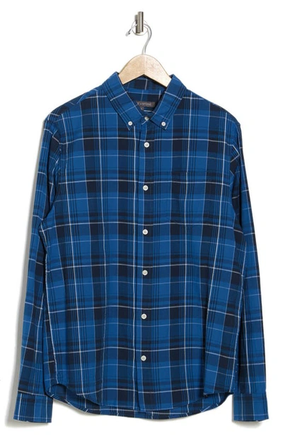 Slate & Stone Plaid Cotton Button-up Shirt In Blue