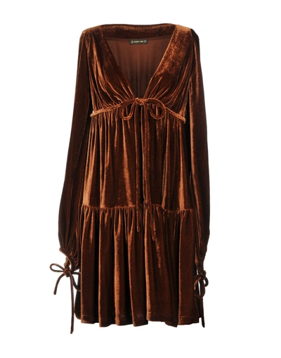 Plein Sud Short Dresses In Brown