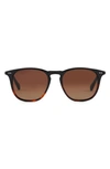 Diff Maxwell 51mm Gradient Polarized Round Sunglasses In Brown Gradient