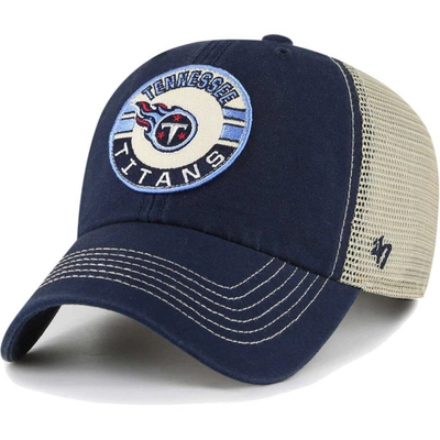 47 ' Navy/natural Tennessee Titans Notch Trucker Clean Up Adjustable Hat