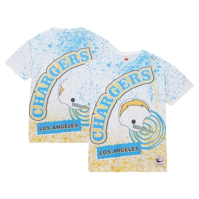 Mitchell & Ness White Los Angeles Chargers Team Burst Sublimated T-shirt