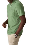 Good Man Brand Camp Collar Jersey Polo In Dill