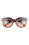 Tom Ford Olivia 54mm Gradient Round Sunglasses In Colhav/ Grng