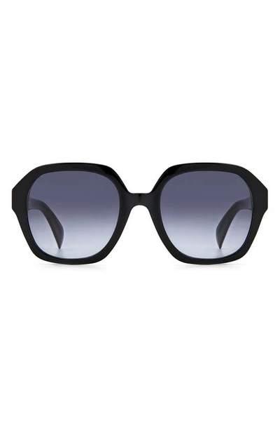 Rag & Bone 53mm Gradient Square Sunglasses In Black
