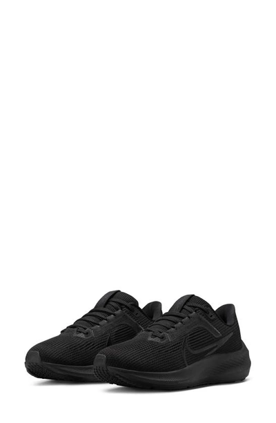 Nike Air Zoom Pegasus 40 Running Shoe In Black/ Anthracite/ Black