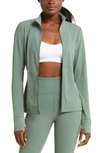 Zella Studio Luxe Performance Jacket In Green Duck