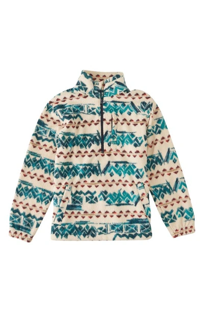 Billabong Kids' Boundary Half Zip Fleece Pullover In Bone