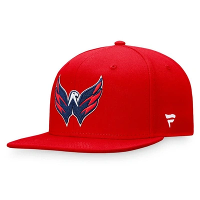 Fanatics Branded Red Washington Capitals Core Primary Logo Fitted Hat