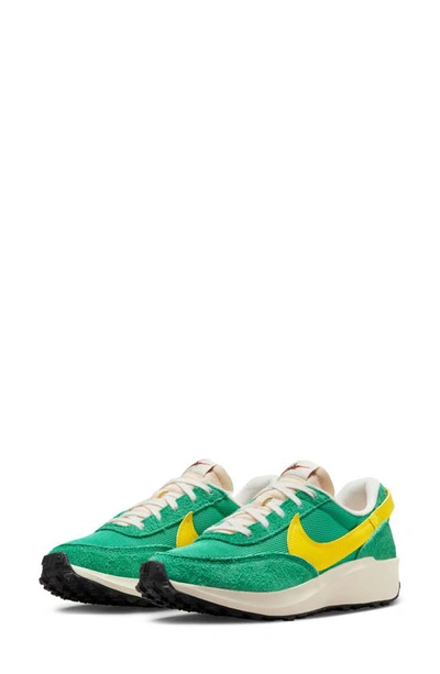 Nike Waffle Debut Sneaker In Stadium Green/ Yellow/ Sail