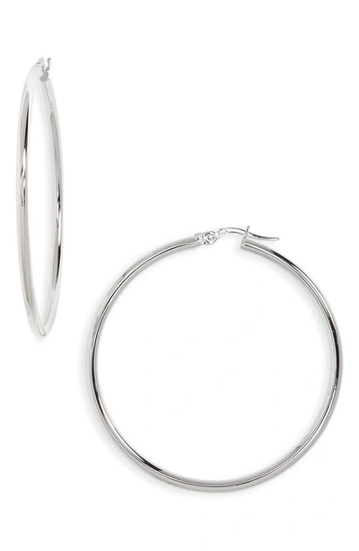 Roberto Coin Hoop Earrings In Wg