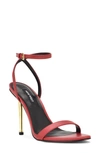 Nine West Reina Ankle Strap Pump In Medium Red