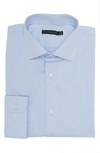 Jb Britches Yarn-dyed Solid Dress Shirt In Blue/ White