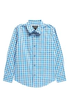 Nordstrom Kids' Poplin Button-up Shirt In Blue Boat Gingham