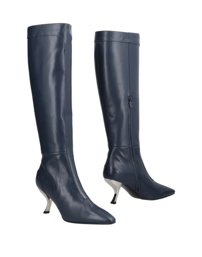 Roger Vivier Boots In Dark Blue