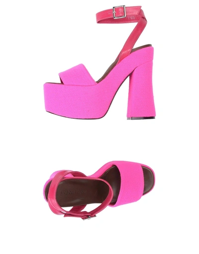 Au Jour Le Jour Sandals In Fuchsia