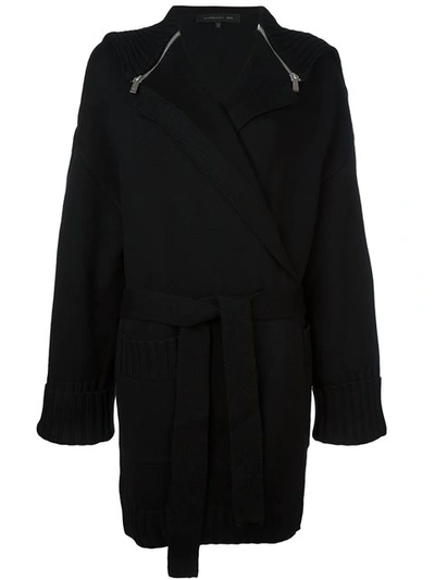 Barbara Bui Zipped Cape Belted Cardigan