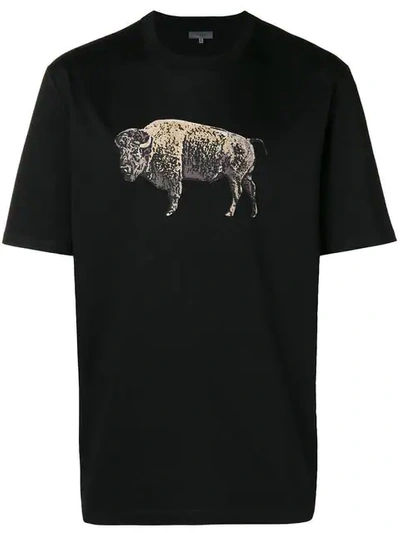 Lanvin Printed Cotton-jersey T-shirt - Black