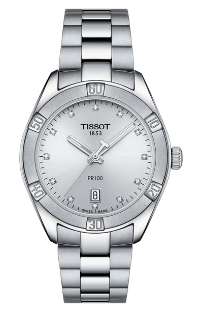 Tissot T-classic Pr 100 Bracelet Watch In Silver