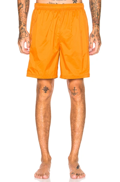 Stussy Sport Nylon Short In Orange