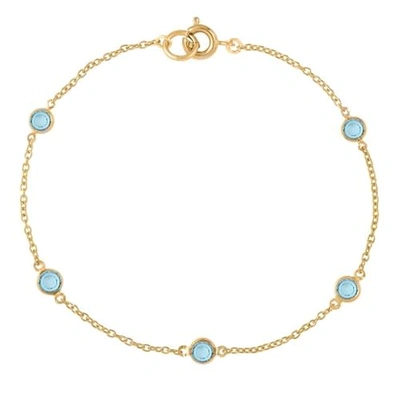 Susan Caplan Contemporary 18ct Gold Plated Swarovski Crystal Bracelet In Light Sapphire