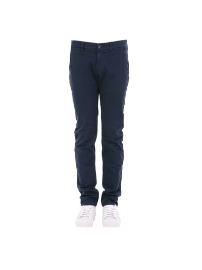 Re-hash Canaletto Cotton Trousers In Navy Blue