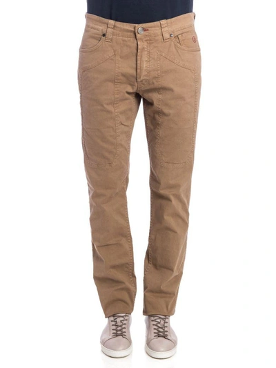 Jeckerson Cotton Blend Trousers In Camel