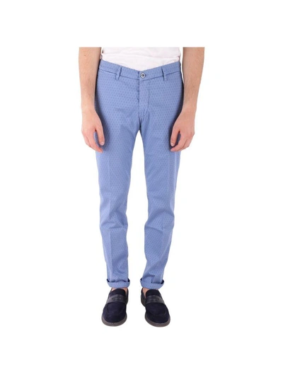 Re-hash Cotton Blend Trousers In Light Blue