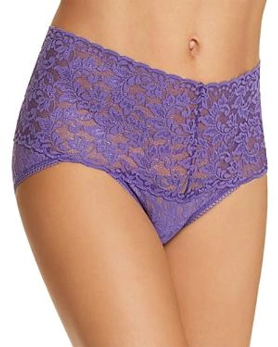 Hanky Panky Signature Lace V-kini In Purple Berry