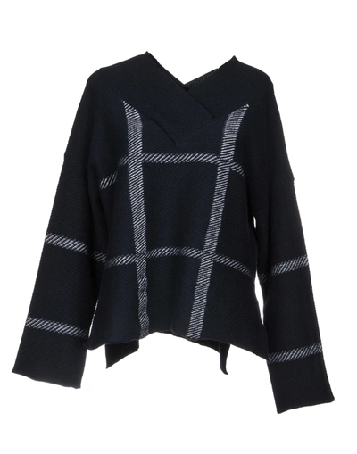 Armani Collezioni Sweaters In Dark Blue