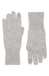 Nordstrom Rack Cashmere Gloves In Grey Micro Heather