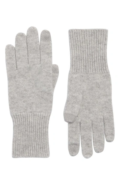Nordstrom Rack Cashmere Gloves In Grey Micro Heather