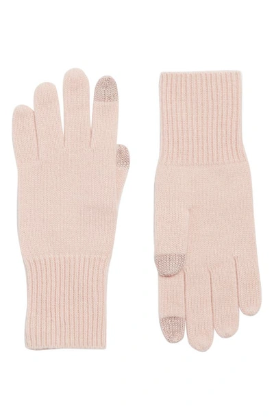 Nordstrom Rack Cashmere Gloves In Pink Chintz