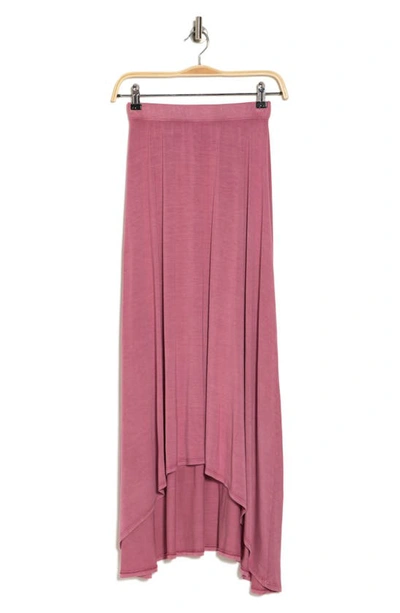 Go Couture Asymmetric High-low Skirt In Crystal Rose