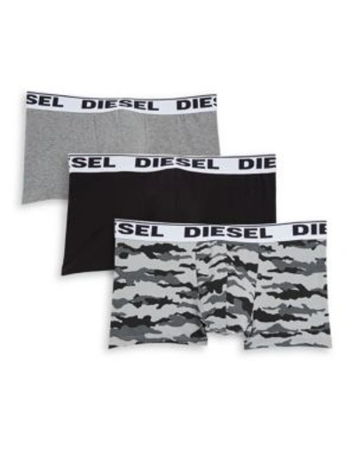 Diesel Umbx Kory 3-pack Boxer Briefs In Grey